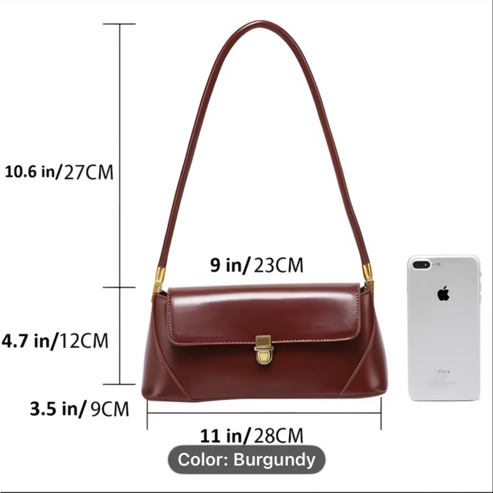 NIB Faux Leather Shoulder Bag - Picture 2 of 2